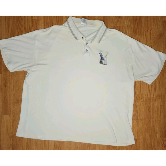 Vintage WB Warner Bros Studio Store Bugs Bunny Tan Polo Shirt Men’s XXL Golf - Picture 1 of 10
